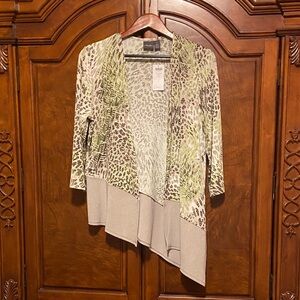 Travelers by Chico’s Animal Malange Blocked Jacket Size 1